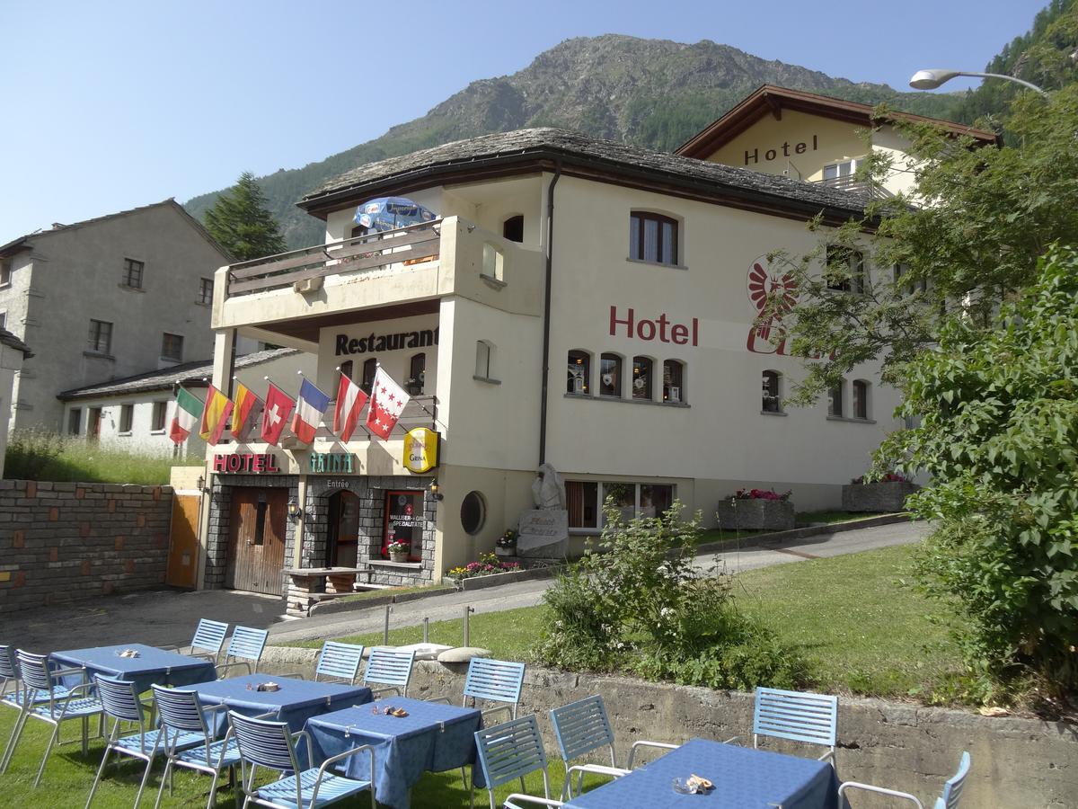Hotel-Restaurant Grina Simplon Exterior foto